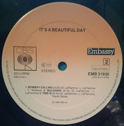 It's A Beautiful Day : It's A Beautiful Day (LP, Album, RE)