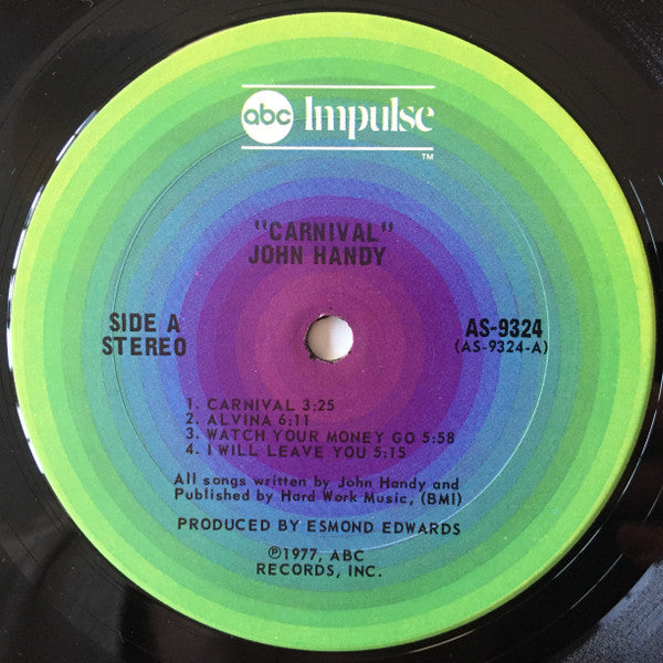 John Handy : Carnival (LP, Album, San)