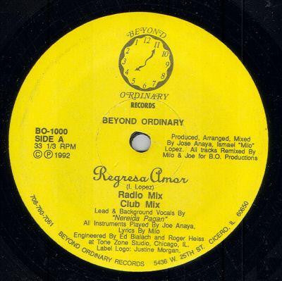 Beyond Ordinary : Regresa Amor (12")