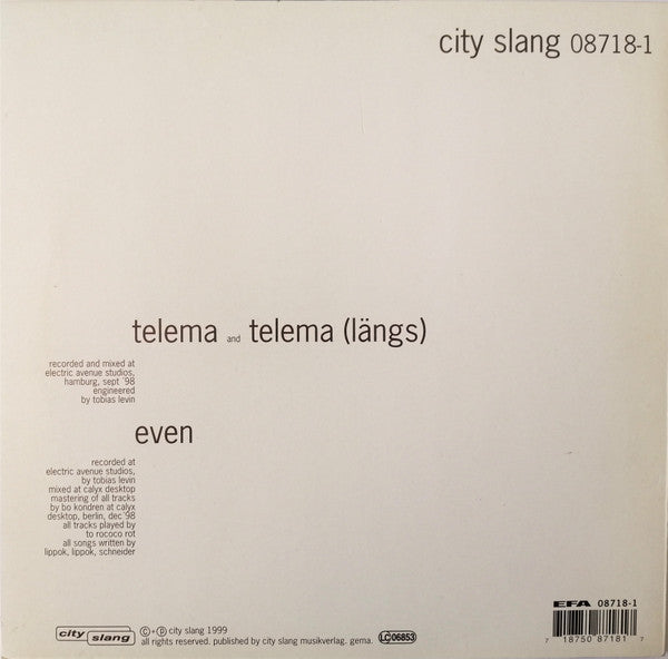 To Rococo Rot : Telema (10")