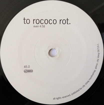 To Rococo Rot : Telema (10")