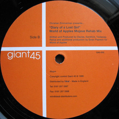 Christian Zimmerman : Diary Of A Lost Girl (12")