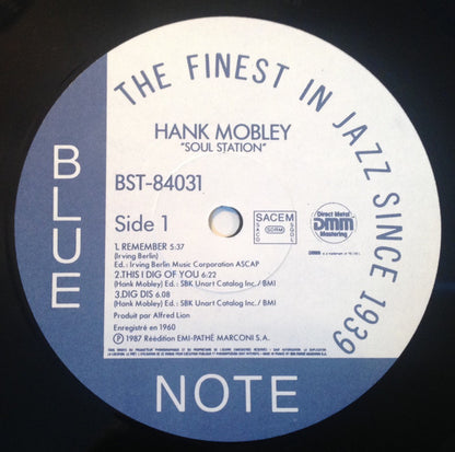 Hank Mobley : Soul Station (LP, Album, RE, RM, DMM)