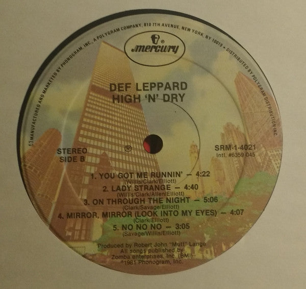 Def Leppard : High 'N' Dry (LP, Album, Hau)
