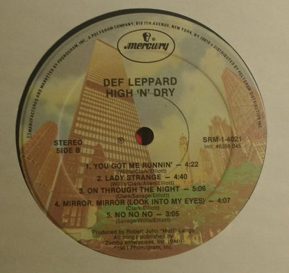 Def Leppard : High 'N' Dry (LP, Album, Hau)