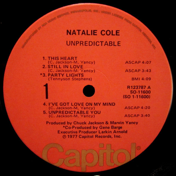 Natalie Cole : Unpredictable (LP, Album, Club)