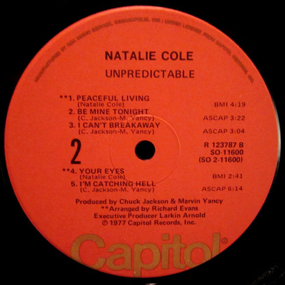 Natalie Cole : Unpredictable (LP, Album, Club)