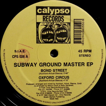 Subway Ground Master : Subway Ground Master EP (12", EP)