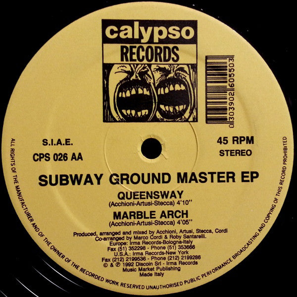 Subway Ground Master : Subway Ground Master EP (12", EP)