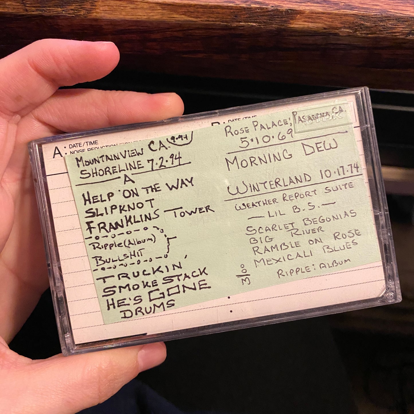 The Grateful Dead - Mountainview Shoreline '94, Rose Palace '69 & Winterland '74 (Bootleg Cassette)