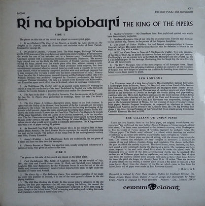 Leo Rowsome : Rí Na bPíobairí - The King Of The Pipers (LP, Album, RE)