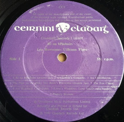 Leo Rowsome : Rí Na bPíobairí - The King Of The Pipers (LP, Album, RE)