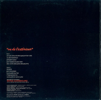 Serge Gainsbourg : Vu De L'Extérieur (LP, Album, Gat)