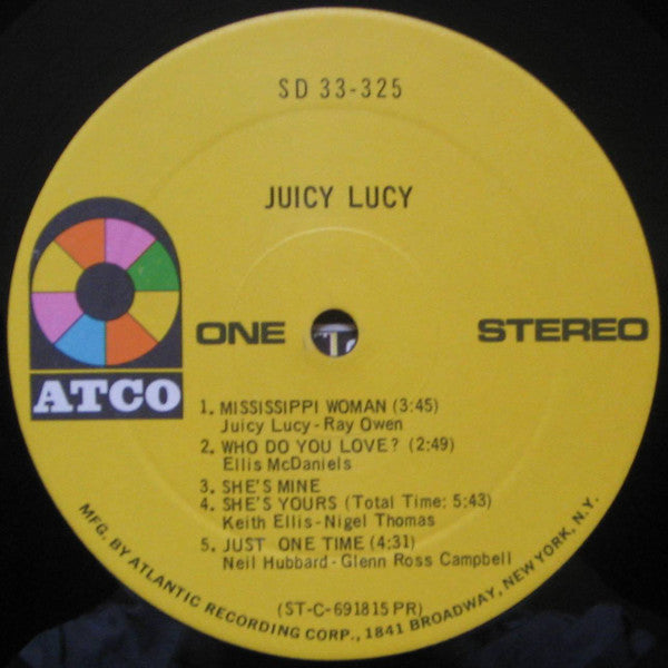 Juicy Lucy : Juicy Lucy (LP, Album, PR )