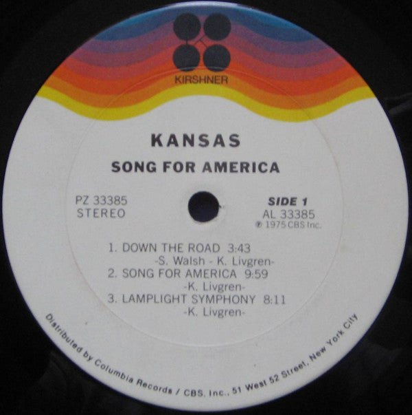 Kansas (2) : Song For America (LP, Album, Pit)