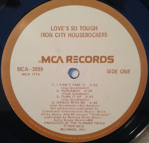 Iron City Houserockers : Love's So Tough (LP, Album, Glo)