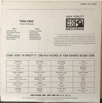 Tito Lopez And His Muchachas : Cha-Cha (LP, Album)