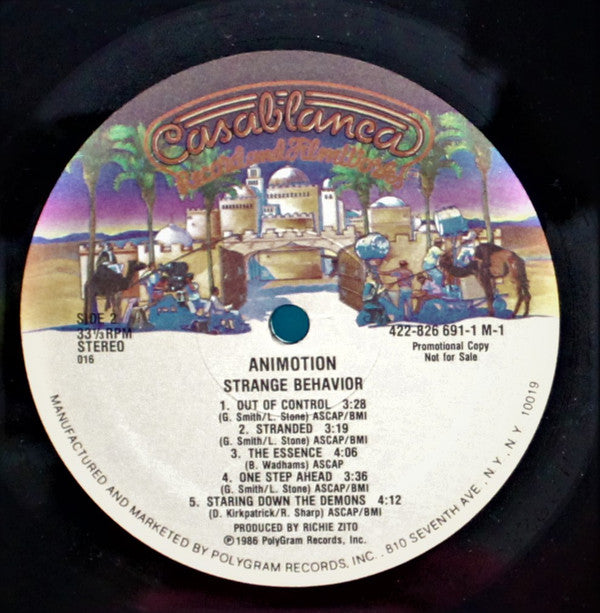 Animotion : Strange Behavior (LP, Album, Promo)