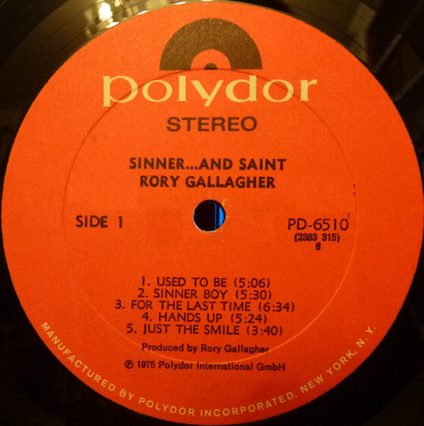 Rory Gallagher : Sinner....And Saint (LP, Comp, All)