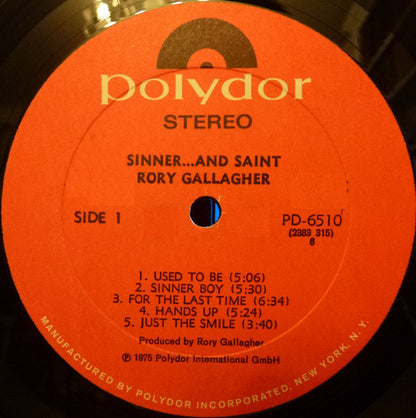Rory Gallagher : Sinner....And Saint (LP, Comp, All)
