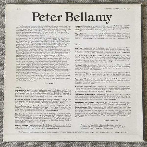Peter Bellamy : Peter Bellamy (LP, Album)
