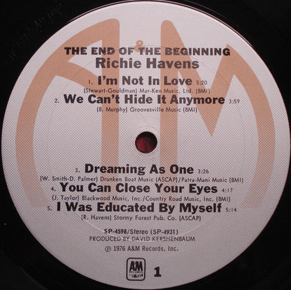 Richie Havens : The End Of The Beginning (LP, Album, Pit)