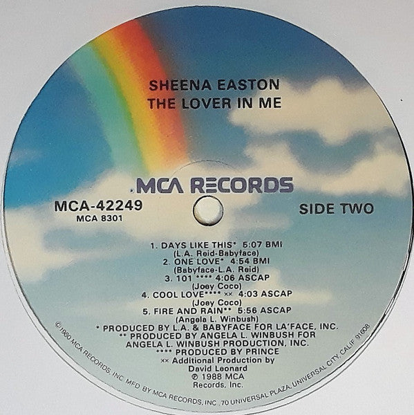 Sheena Easton : The Lover In Me (LP, Album, Glo)