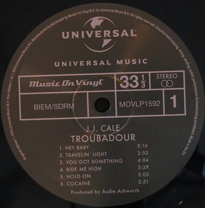 J.J. Cale : Troubadour (LP, Album, RE, 180)