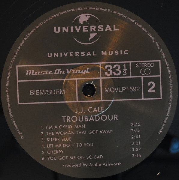 J.J. Cale : Troubadour (LP, Album, RE, 180)