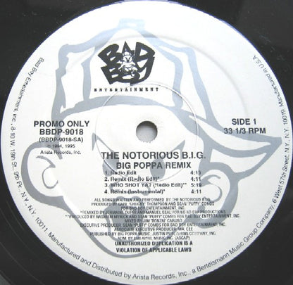 Notorious B.I.G. : Big Poppa (Remix) (12", Promo)