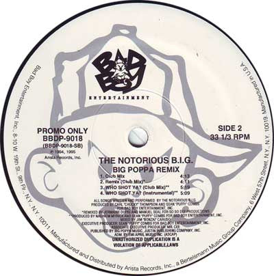 Notorious B.I.G. : Big Poppa (Remix) (12", Promo)