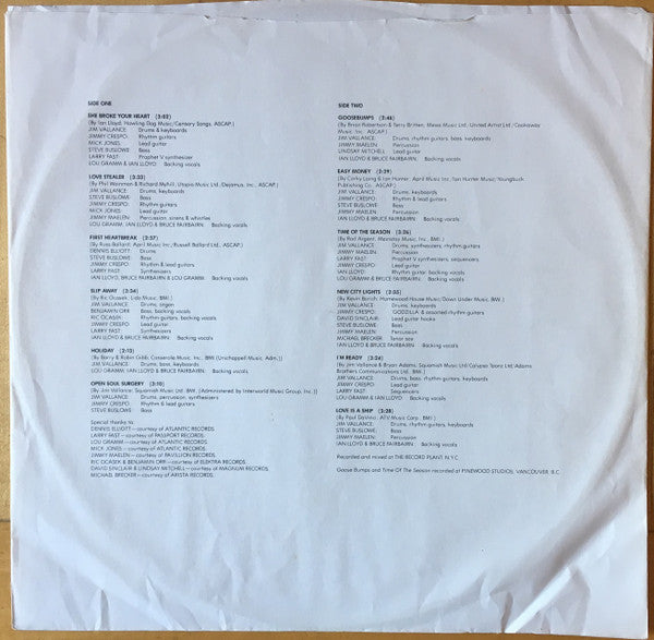Ian Lloyd : Goose Bumps (LP, Album, Pre)