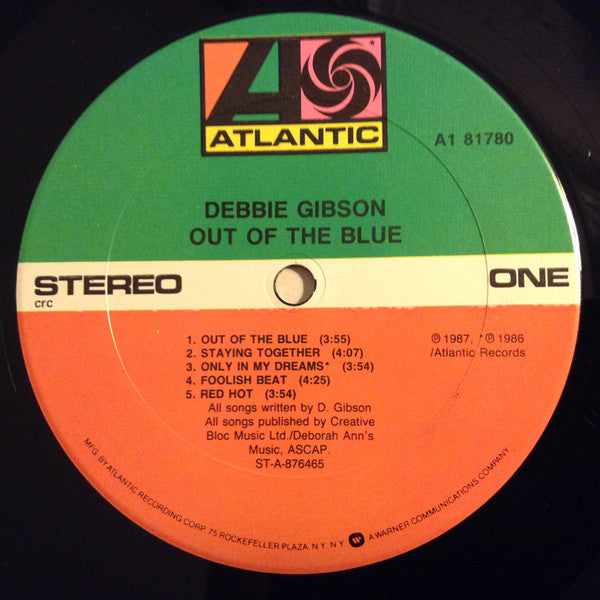 Debbie Gibson : Out Of The Blue (LP, Album, Club)