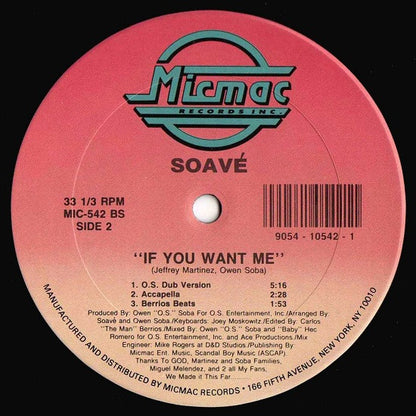 Soavé : If You Want Me (12")