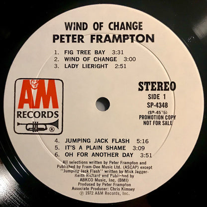 Peter Frampton : Wind Of Change (LP, Album, Promo)