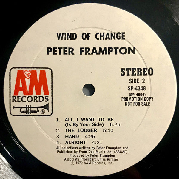 Peter Frampton : Wind Of Change (LP, Album, Promo)