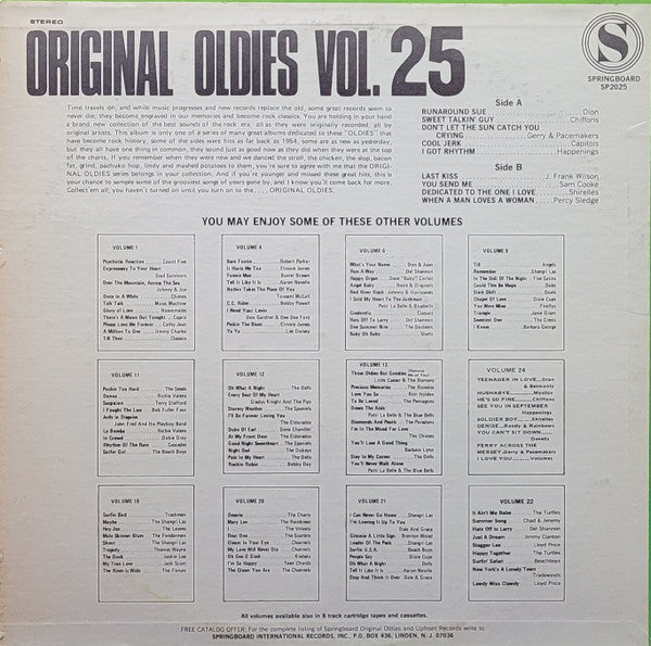 Various : Original Oldies Vol. 25 (LP, Comp)