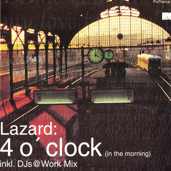 Lazard : 4 O'Clock (In The Morning) (12")