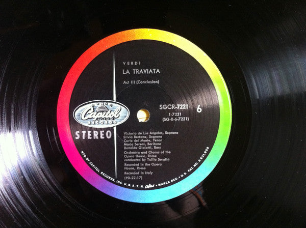 Giuseppe Verdi, Victoria De Los Angeles, Carlo Del Monte, Mario Sereni, Tullio Serafin : La Traviata (3xLP, Album)