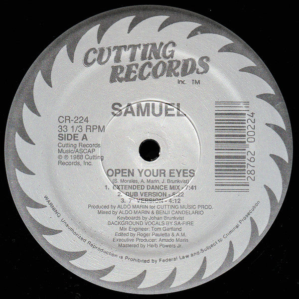 Samuel Morales : Open Your Eyes (12")