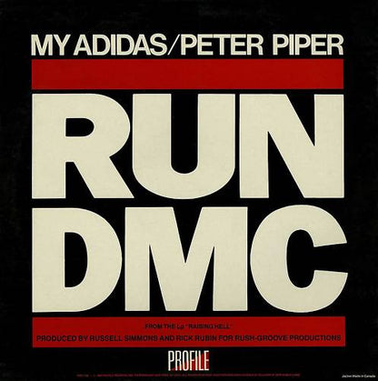 Run-DMC : My Adidas / Peter Piper (12", Single)