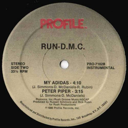 Run-DMC : My Adidas / Peter Piper (12", Single)