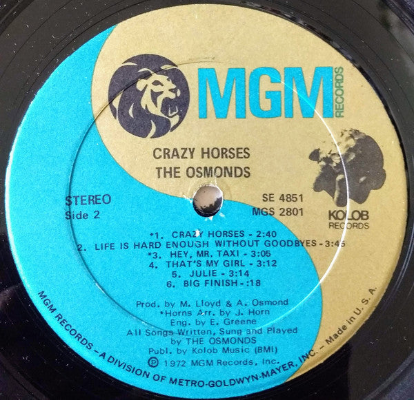 The Osmonds : Crazy Horses (LP, Album)
