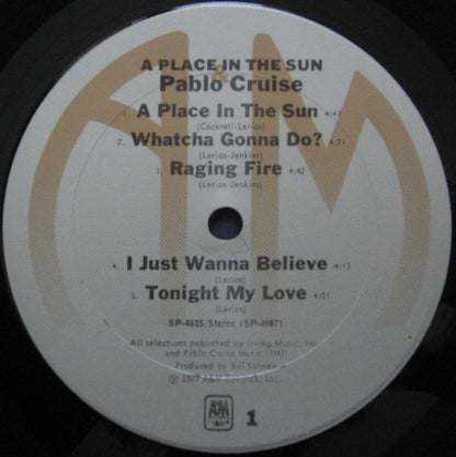 Pablo Cruise : A Place In The Sun (LP, Album, Club)