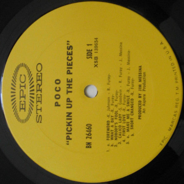 Poco (3) : Pickin' Up The Pieces (LP, Album, Pit)