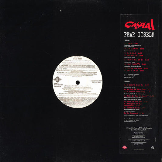 Casual : Fear Itself (LP, Album, Promo)