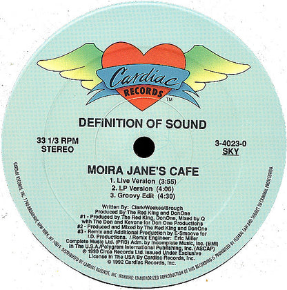 Definition Of Sound : Moira Jane's Café (12")