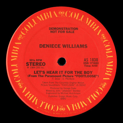 Deniece Williams : Let's Hear It For The Boy (12", Promo)