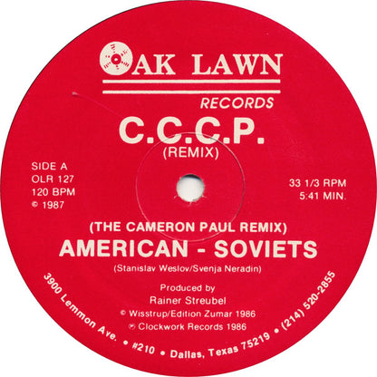 C.C.C.P. : American - Soviets (The Cameron Paul Remix) (12", Single)