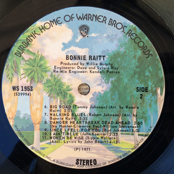 Bonnie Raitt : Bonnie Raitt (LP, Album, RE, RP, San)